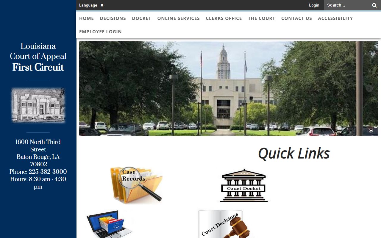 Terrebonne Parish court records Louisiana First Circuit Court of Appeal