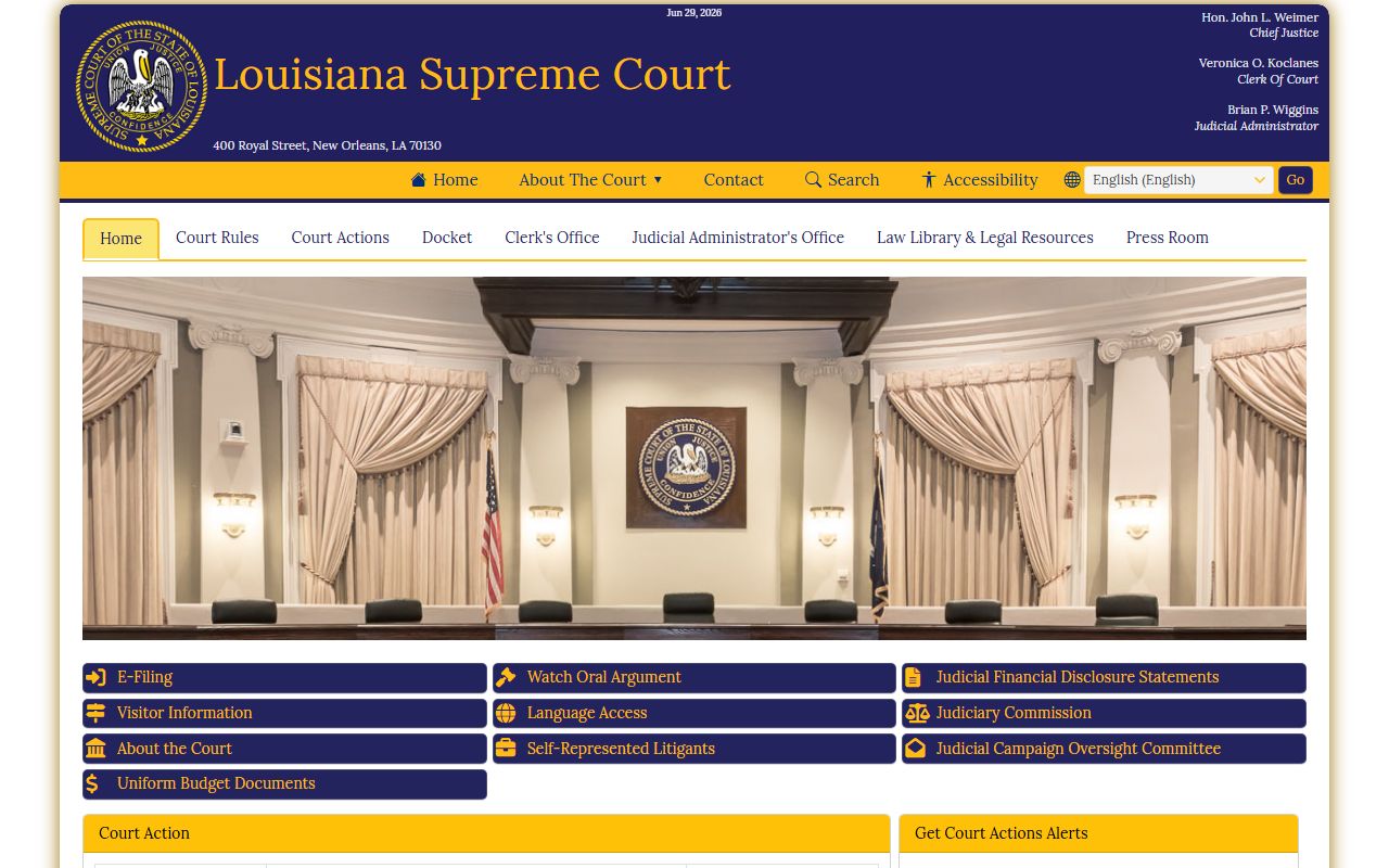 Terrebonne Parish court records Louisiana Supreme Court resources
