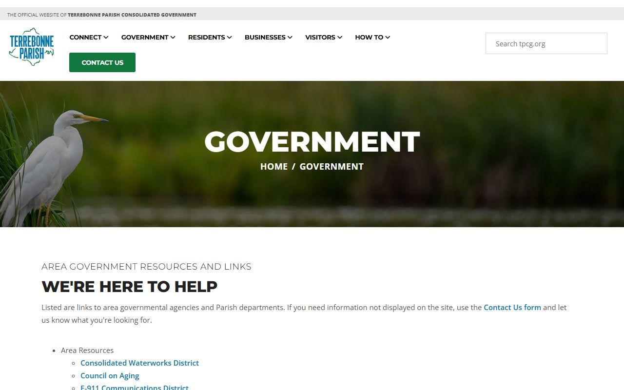 Terrebonne Parish court records government directory